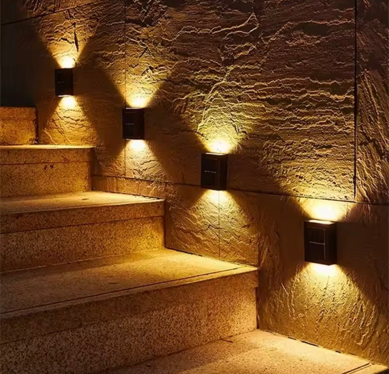 Lámpara Solar LED Marketrova™ | Iluminación Exterior Impermeable IP65 para Jardín y Escaleras