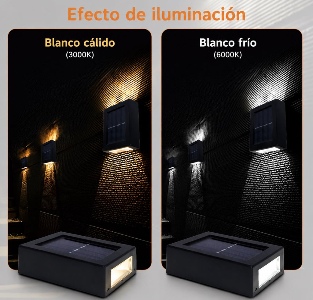 Lámpara Solar LED Marketrova™ | Iluminación Exterior Impermeable IP65 para Jardín y Escaleras