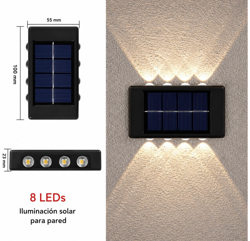 Lámpara Solar LED Marketrova™ | Iluminación Exterior Impermeable IP65 para Jardín y Escaleras